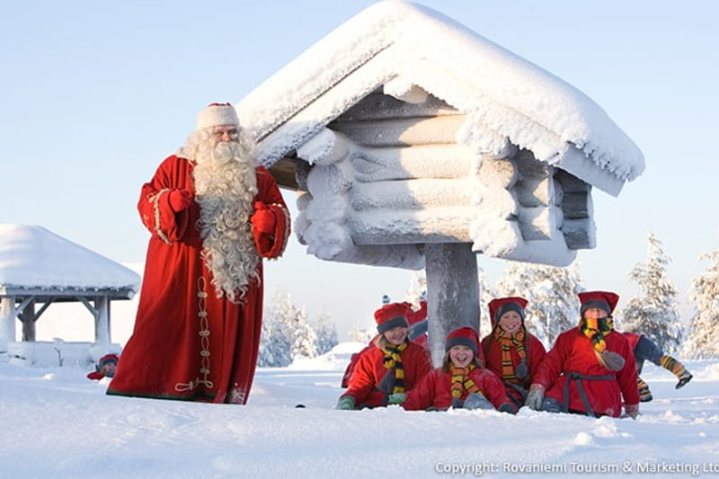 Santa Claus & Elves, craciunului, spiridusii, mos, craciun, HD wallpaper