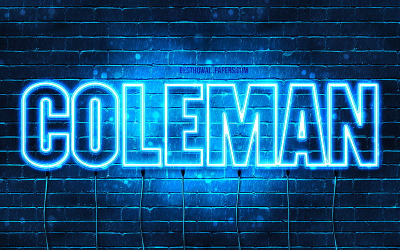 Coleman with names, horizontal text, Coleman name, Happy Birtay Coleman ...