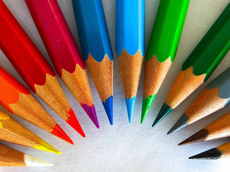 / colour pencils color paint draw colorful embassy, HD wallpaper