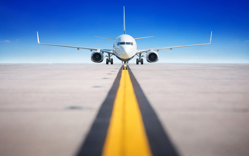 Passenger plane, runway, airport, airliner, plane taking off, air flight,  air travel, HD wallpaper | Peakpx