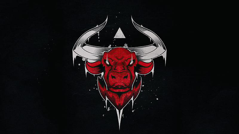 Bull Dark Minimal , bull, minimalism, minimalist, artist, artwork, digital-art, dark, black, HD wallpaper