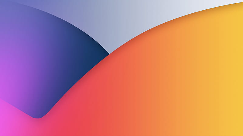 Ios 14 Stock Blue And Orange Abstract, HD wallpaper
