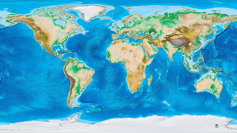 world map, geographical world map continents, oceans, map of Europe, map of Asia, map of the USA, HD wallpaper