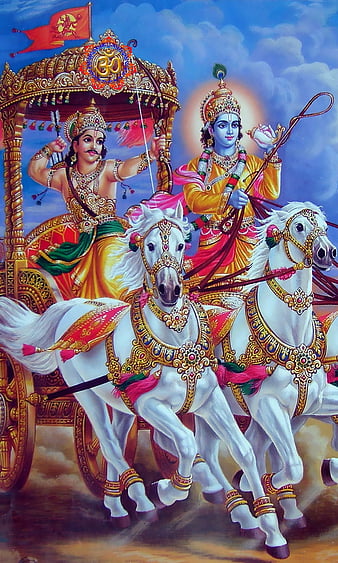 The Bhagavad Gita in Pictures | Lord krishna wallpapers, Lord ganesha  paintings, Hindu art