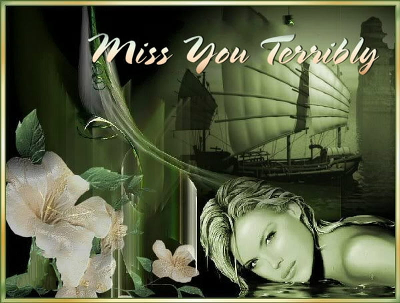miss you, flowers, missing you, bonito, love, HD wallpaper