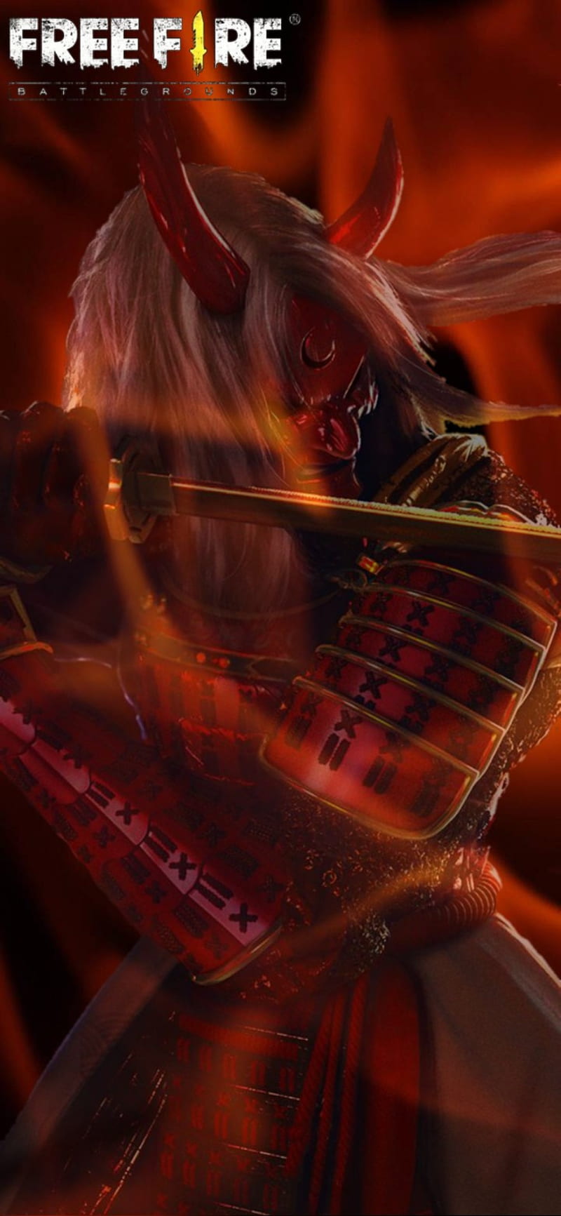 Samuray, diablo, fire, HD phone wallpaper