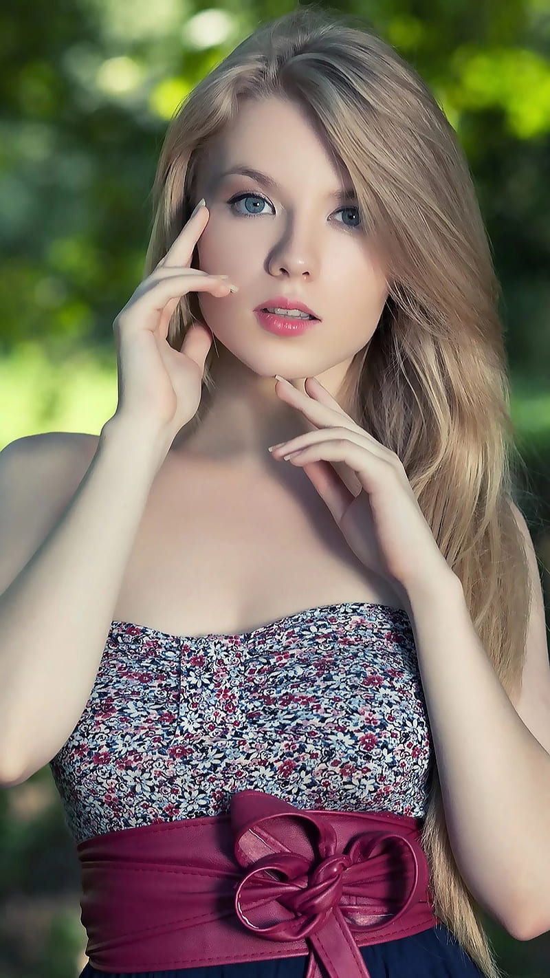 Beauty, bonito, blonde, charming, face, girl, gorgeous, HD phone wallpaper
