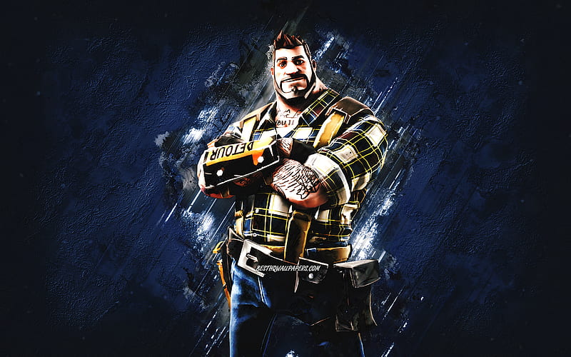 Fortnite Marauder Heavy Skin, Fortnite, main characters, blue stone background, Marauder Heavy, Fortnite skins, Marauder Heavy Skin, Marauder Heavy Fortnite, Fortnite characters, HD wallpaper