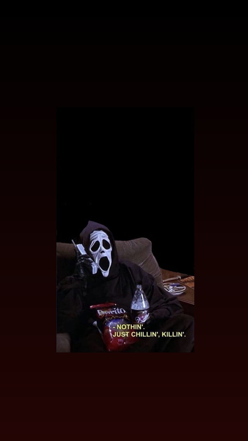 Chillinandkillin funny ghostface halloween meme scarymovie scream HD  phone wallpaper  Peakpx