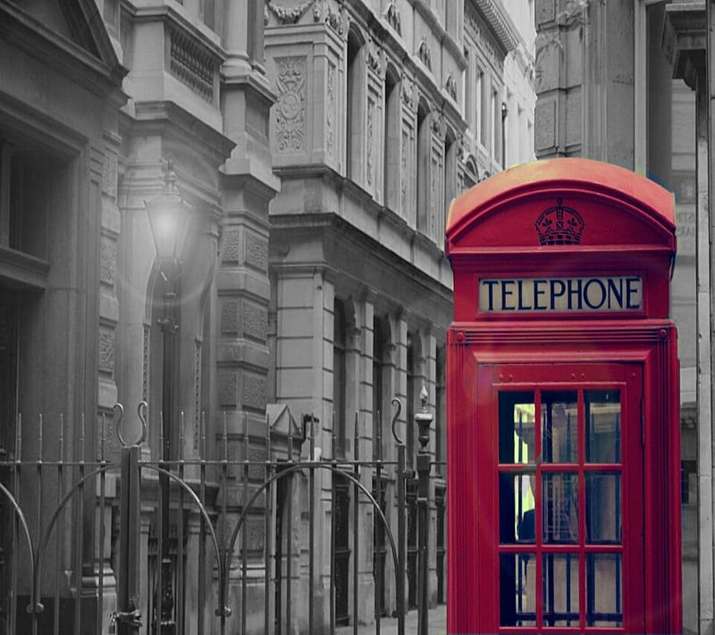 red telephone booth, buildings, city, cool, london, new, HD wallpaper