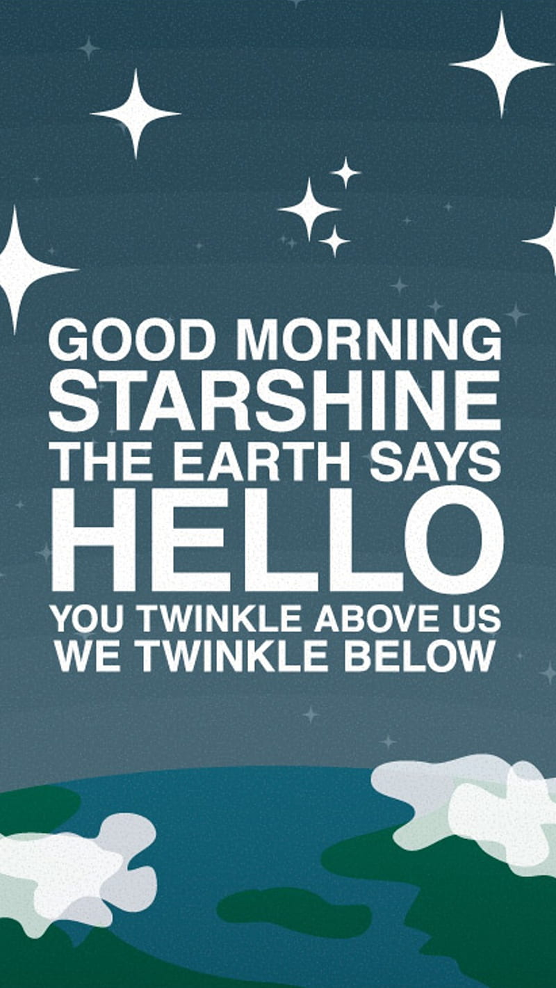Good Morning, Earth, Hello, Quote, Hd Phone Wallpaper | Peakpx