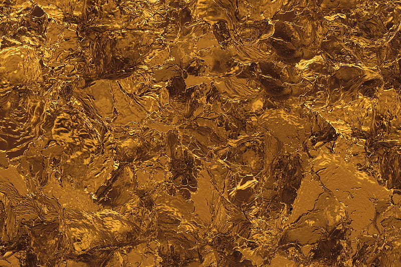gold, liquid, texture, HD wallpaper
