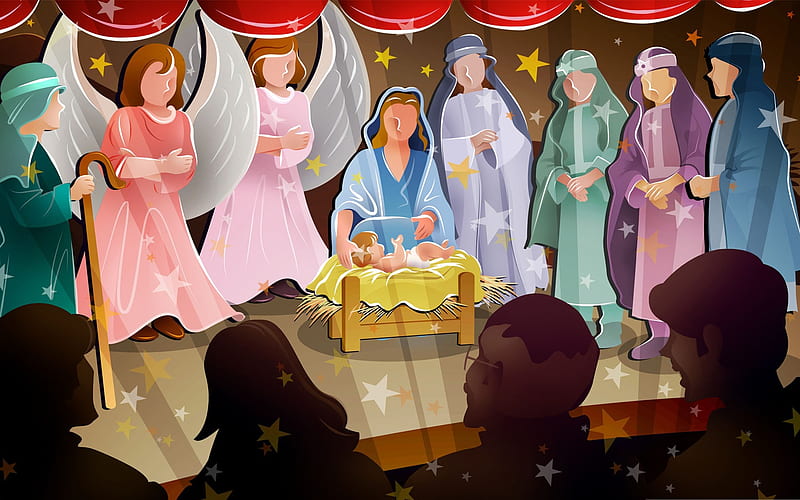 birth of jesus christ-Christmas, HD wallpaper