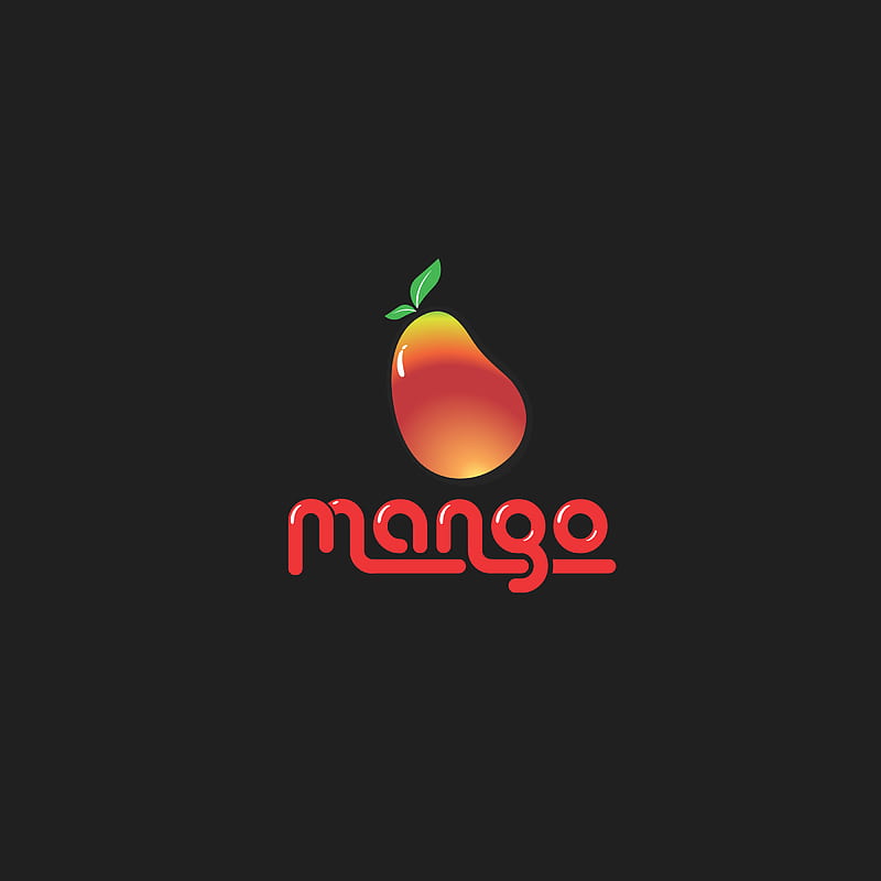 mango, fruit, inscription, vector, HD phone wallpaper