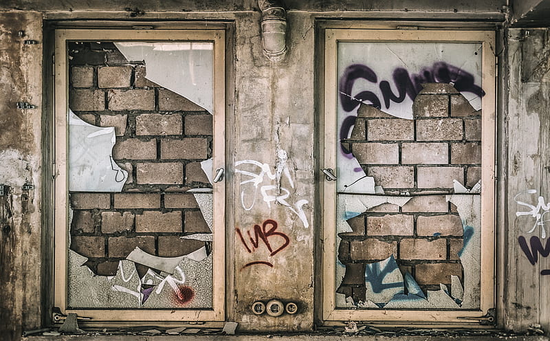 Room with no view Ultra, Vintage, Germany, Urban, Abandoned, Windows, Place, Graffiti, industry, Decay, Bricks, factory, northrhinewestphalia, solingen, lostplace, HD wallpaper