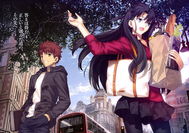 Anime, Shirou Emiya, Fate/stay Night: Unlimited Blade Works, Rin Tohsaka, Fate Series, HD wallpaper