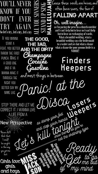 Panic At The Disco, at, disco, name, panic, patd, songs, the, HD phone wallpaper