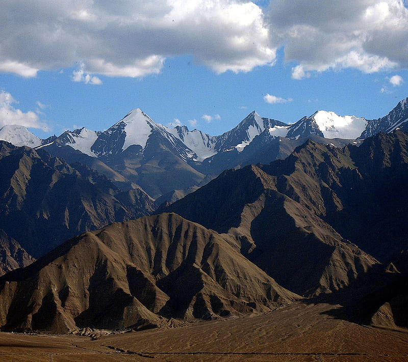 Ladakh, cool, himalaya, landscape, mountain, nature, HD wallpaper