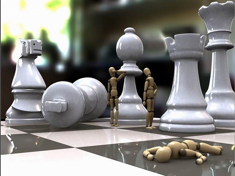 ALL CHESSED OUT, dolls, games, labour, men, people, boardgames, chess, HD wallpaper