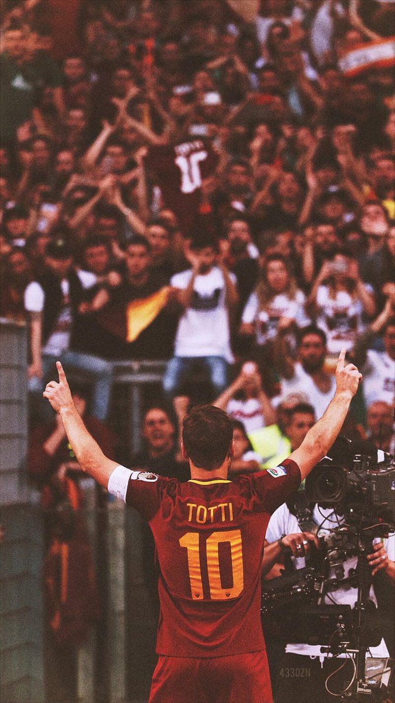 Totti, as roma, football, francesco totti, football, italy, roma, rome, serie a, soccer, HD phone wallpaper