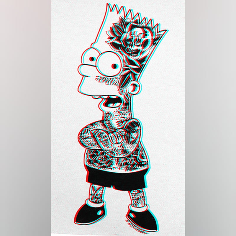 Bart, tatoos, HD phone wallpaper