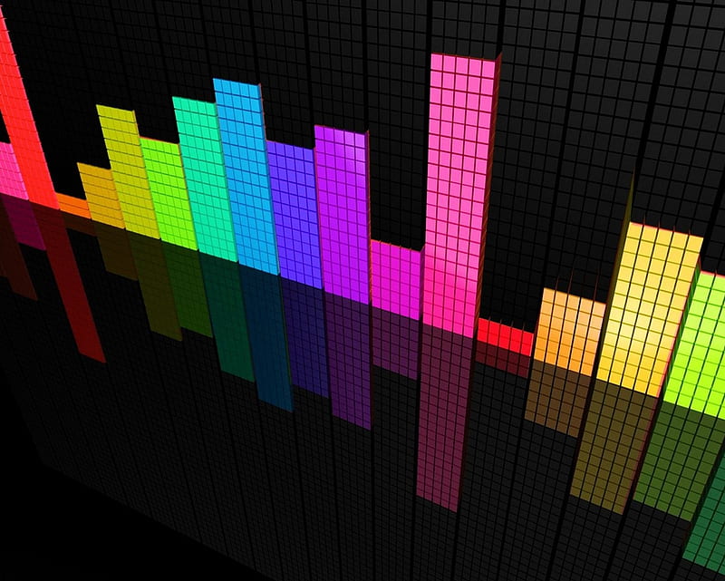 Abstract, colorful, equalizer, music, HD wallpaper