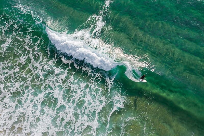 Aerial graphy of surfing person, HD wallpaper | Peakpx