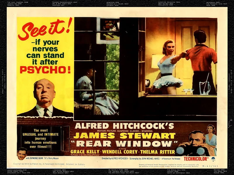 Rear Window02, alfred hitchcock, posters, classic movies, Rear Window, HD wallpaper