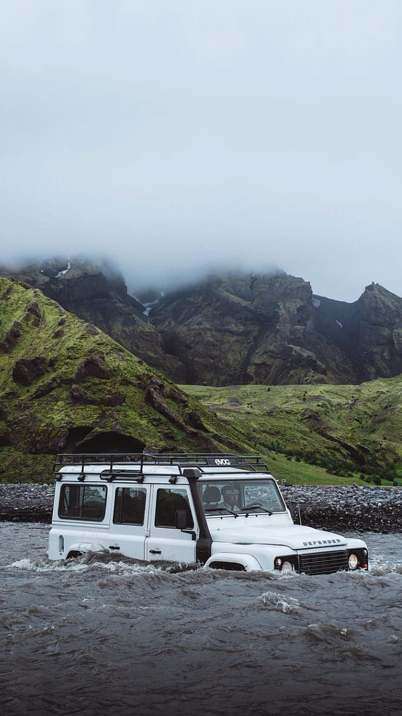 Land Rover Defender, land, rover, defender, water, snorkel, adventures, HD phone wallpaper