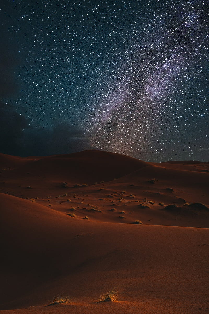 Desert Night, Starry Desert Sunrise, HD phone wallpaper