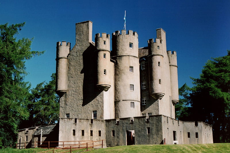 Braemar Castle, scotland, gothic, braemar, castle, HD wallpaper
