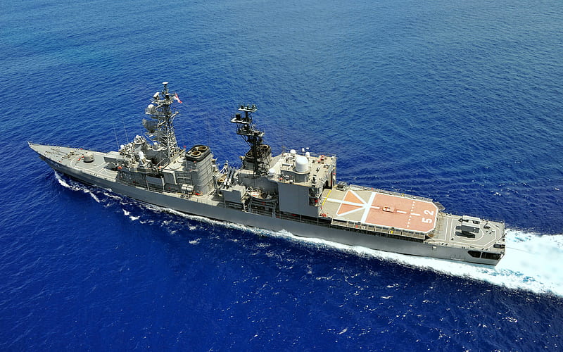 JS Yamagiri, DD-152, Japan Maritime Self-Defense Force, Japanese destroyer, top view, Asagiri-class destroyer, JMSDF, HD wallpaper