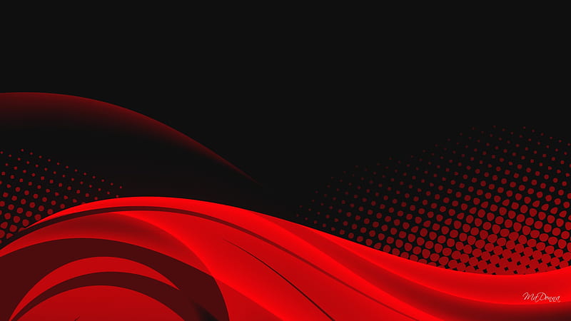 Red Swirl, 3d, spots, dots, swirls, abstract, checks, red and black, HD wallpaper
