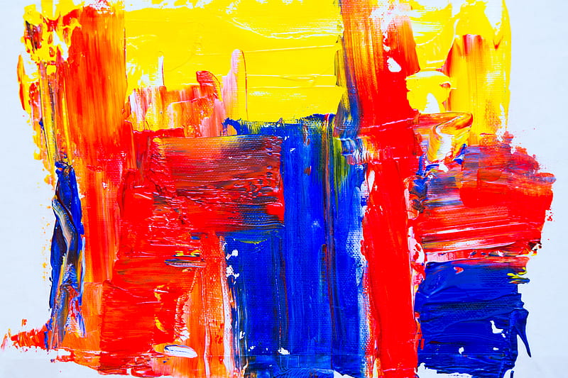 paint, strokes, colorful, canvas, abstraction, modern art, HD wallpaper