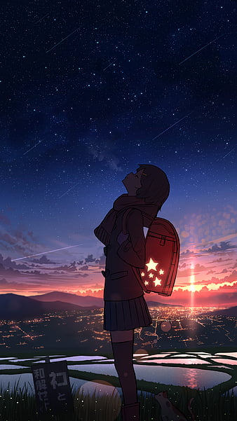 Anime Sunset HD Wallpaper by 画师JW