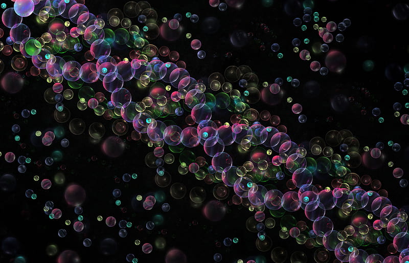 spiral, dna, bubbles, transparent, intersection, abstraction, HD wallpaper