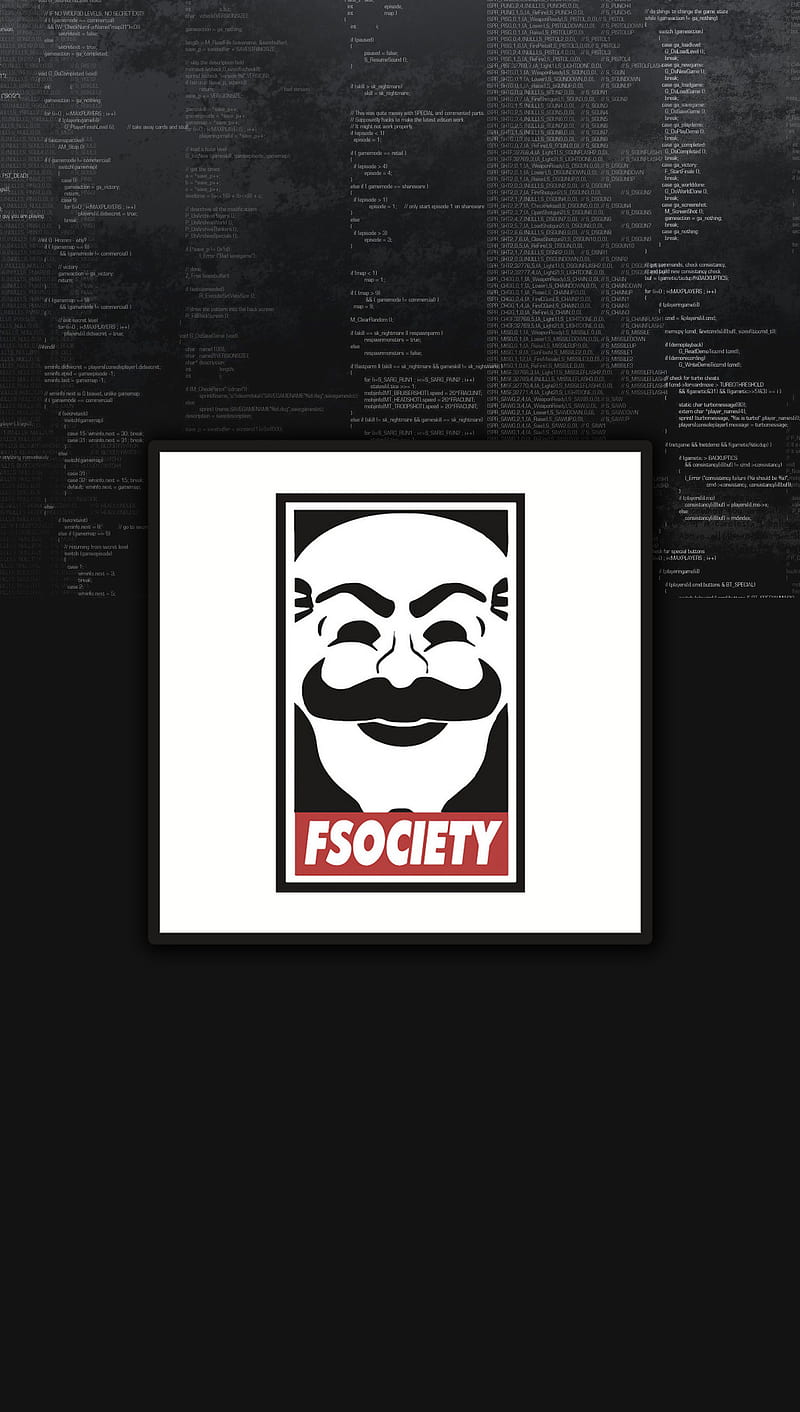F Society Masked, dark, f society, hacker, mask, minimal, robot, tv show, HD phone wallpaper