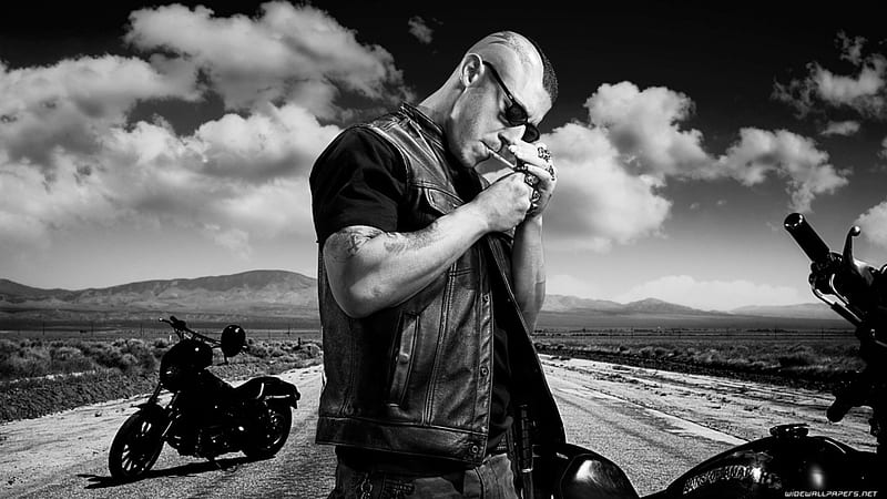 SOA, Biker, Sexy, Sons of Anarchy, Motorcycle, Theo Rossi, HD wallpaper