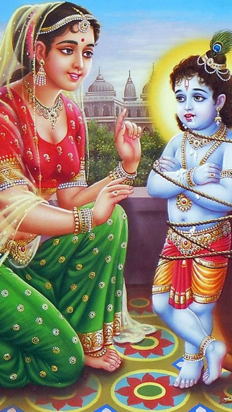 Buy Krishna and Yashoda Artwork at Lowest Price By Srishti Sarawagi