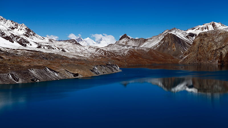 Tilicho Lake, Nepal, Asia, Mountains, Tilicho, Nepal, Lake, HD wallpaper