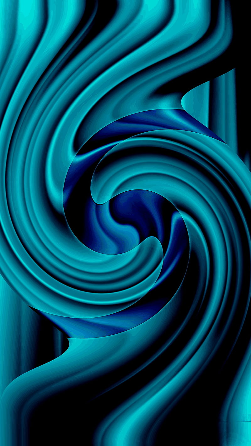 S Blue, abstract, amoled, black, dark, HD phone wallpaper