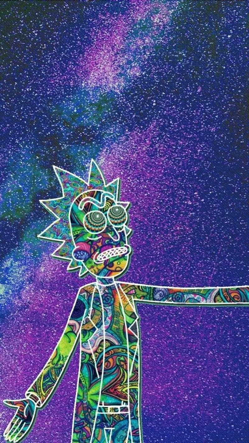 Trippy Rick, rick and morty, HD phone wallpaper