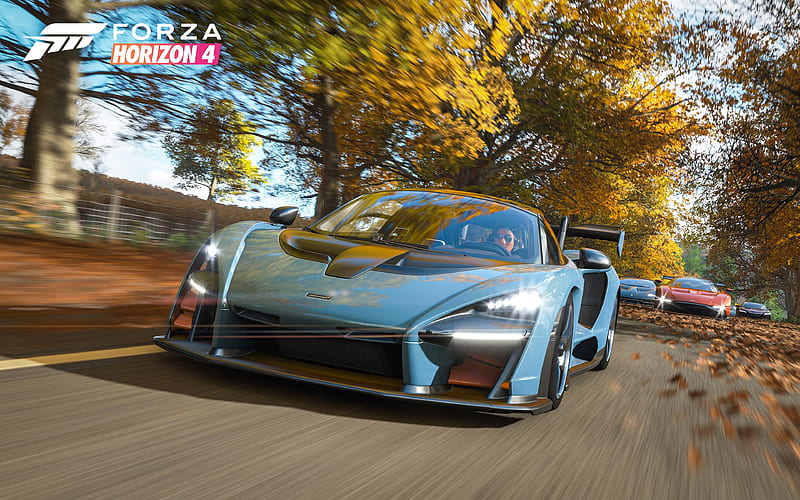 McLaren Senna autosimulator, 2018 games, E3 2018, Forza Horizon 4, HD wallpaper