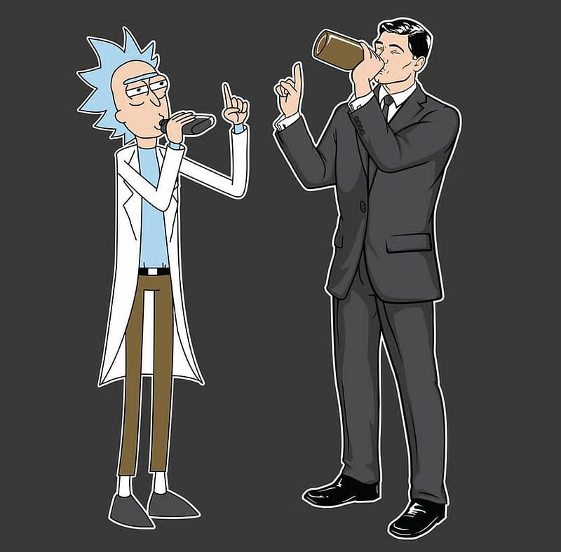 Rick and Morty, drinking, inmate, HD phone wallpaper