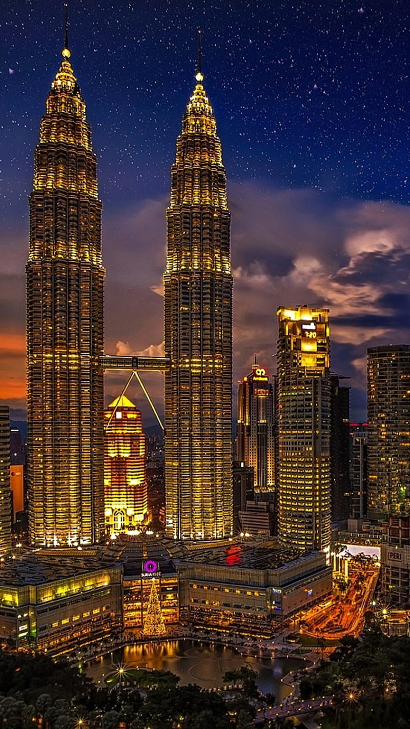 Petronas Twin Tower, building, city, estate, kuala lumpur, malaysia, new, state, twin tower, HD phone wallpaper