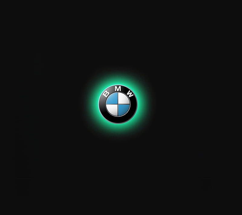 BMW, blue, glowing, logo, HD wallpaper