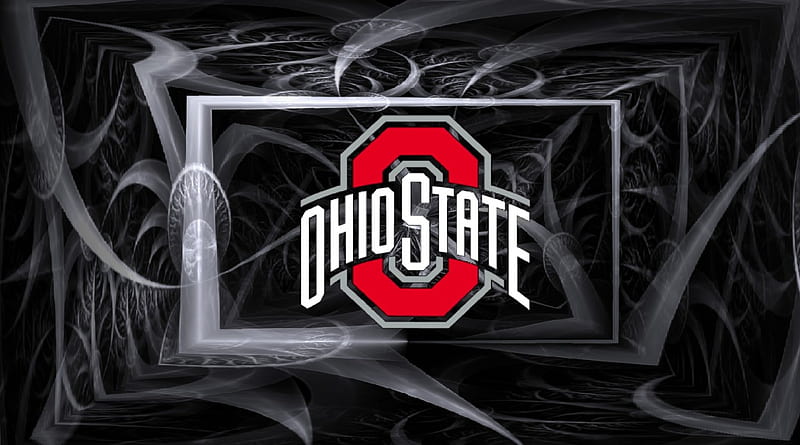 OHIO STATE LOGO ON AN ABSTRACT, STATE, BASKETBALL, OHIO, BUCKEYES, HD wallpaper