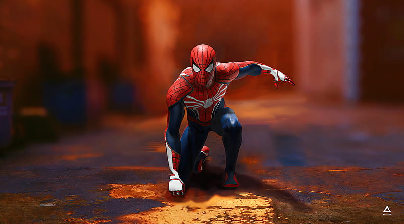 Spiderman Ready , spiderman, superheroes, artwork, artist, artstation, HD wallpaper