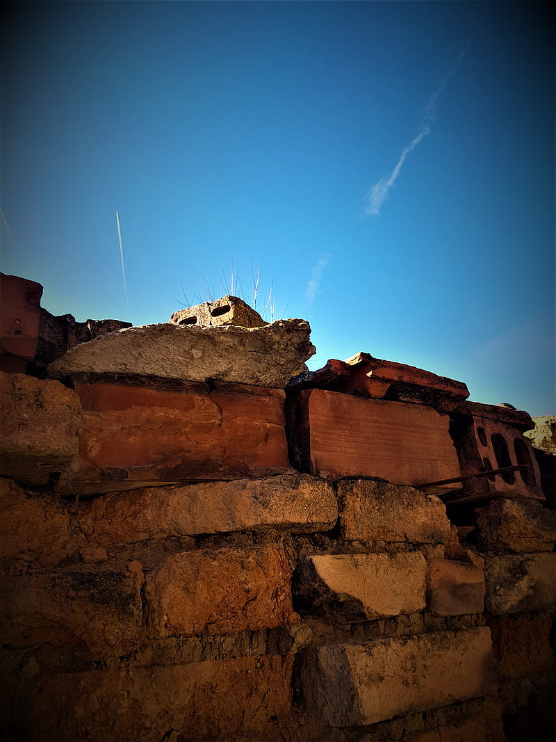 Bricks Sky Beautiful, mountain, plane, HD phone wallpaper | Peakpx