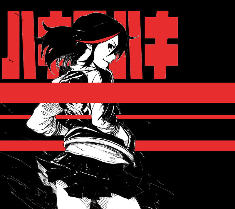 1080P free download | Ryuko KLK, anime, black, girl, kill, killlakill ...